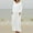 White, variant on SMihono Women's Cotton Linen Long Sleeve Midi Dress Loose Fit Casual Plain Pleated Round Neck Flowy Dresses with Pockets Coffee L