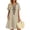 Beige, variant on Embroidered Dresses for Women Midi 100% Cotton Short Sleeve Wedding Guest Casual Vacation Button Down V-Neck Boho Beach Sundress