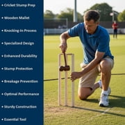 Amber Sporting Goods Cricket Stump Wooden Mallet Wooden Mallet/Hammer for Knocking and Bat Preparation