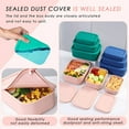 thumbnail image 5 of 3pcs Silicone Food Storage Containers,Silicone Bento Lunch Box Containers with Lids, Microwave, Dishwasher and Freezer Safe (3pcs Green), 5 of 7