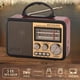 thumbnail image 5 of Retro Bluetooth Speaker AM  SW Radio, Vintage Portable Shortwave Radio with Clock, Wireless MP3 Player TF USB, Rechargeable Stereo Sound Box, LED Light, 5 of 13