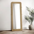 thumbnail image 2 of Arini Cane Weave Full Length Standing Floor Mirror Sand Wash, 2 of 14