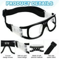 thumbnail image 3 of Uxcell Adjustable Professional Sports Goggles, Unisex Safety Glasses Protective Eyewear for Basketball Racquetball Black White, 3 of 7