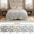 thumbnail image 5 of Fluffy Comforter Set Queen - Faux Fur Comforter Queen Size Khaki, Soft Shaggy Bedding Comforter Sets, Winter Warm Luxury Fuzzy Bed Set 3 Pieces, 1 Comforter and 2 Pillowcases, 5 of 7