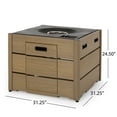 thumbnail image 3 of Suches Archie Outdoor 40,000 BTU Square Fire Pit, Brown, 3 of 9