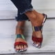 thumbnail image 4 of Sandalias de mujer Moda de verano Zapatos de playa de leopardo Sandalias de mariposa de tacón plano Wmkox8yii  hj789, 4 of 6