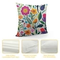 thumbnail image 4 of RUIYC   Colorful Flowers and Leaves Throw Pillow Covers Multicolor Florals Decorative Throw Pillows Home Decor Pillowcase Square Cushion Cover for Living Room Bedroom Bed, 4 of 5