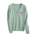 thumbnail image 5 of GUZOM Sweaters Womens Acrylic Cardigan with Pink Heart Wings - Loose V-Neck S-XXXL, Green for Casual Office Layering Everyday Wear,Size 3XL, 5 of 5