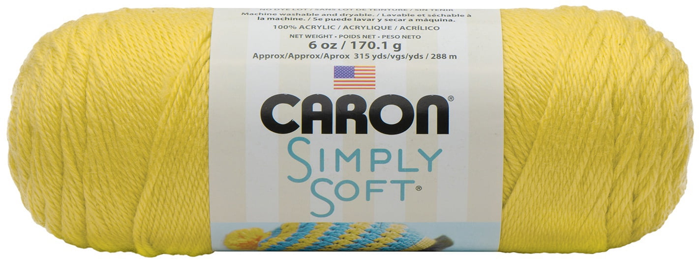 Caron Simply Soft Solids Yarn-Lemonade, Multipack Of 3