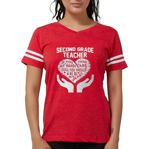 CafePress - 2Nd Grade Teacher T Shirt - Womens Football Shirt