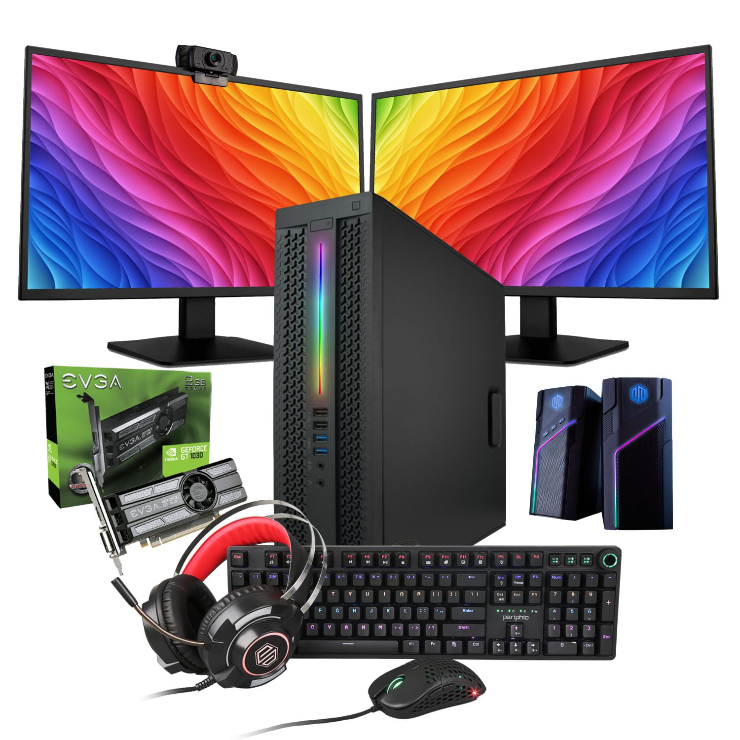 HP Prebuilt RGB Gaming Desktop Computer Core i5 + GeForce GT 1030 2GB