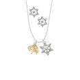 thumbnail image 2 of Delight Jewelry Goldtone Medium Tree of Life Silver tone Snowflake Charm Necklace and Stud Earrings, 2 of 4