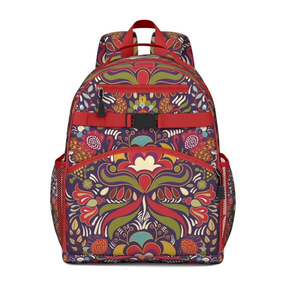 Sac à Dos Artistique Élégant Classique Chic Esthétique pour Étudiant Bretelles d'Épaule Ajustables Sangle de Poitrine Léger Durable Sac à Livres