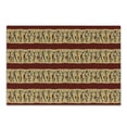 thumbnail image 1 of African Cutting Board, Native Indigenous People Different Poses Culture Borders, Decorative Tempered Glass Cutting and Serving Board, Small Size, Ruby Peach Black, by Ambesonne, 1 of 1