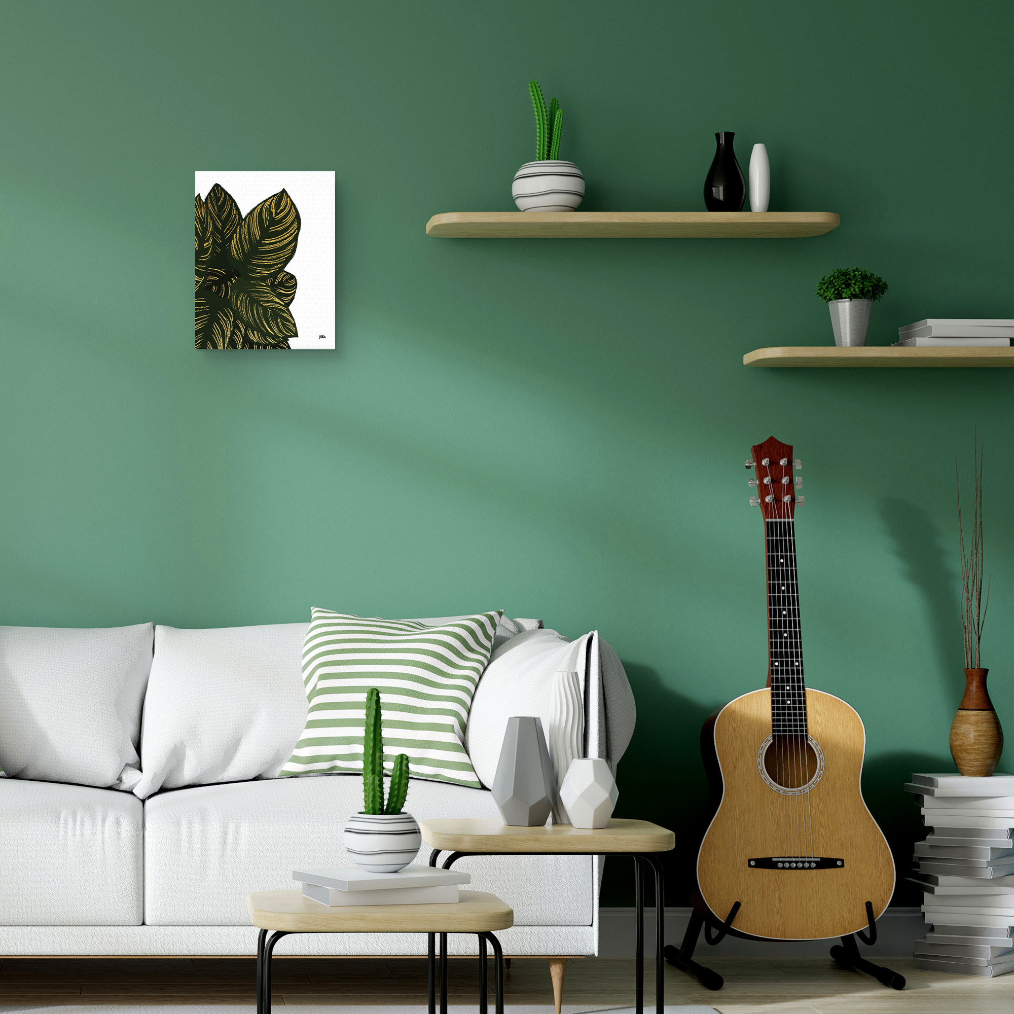 Calas 3 (gold) by Bria Nicole Canvas Art Print