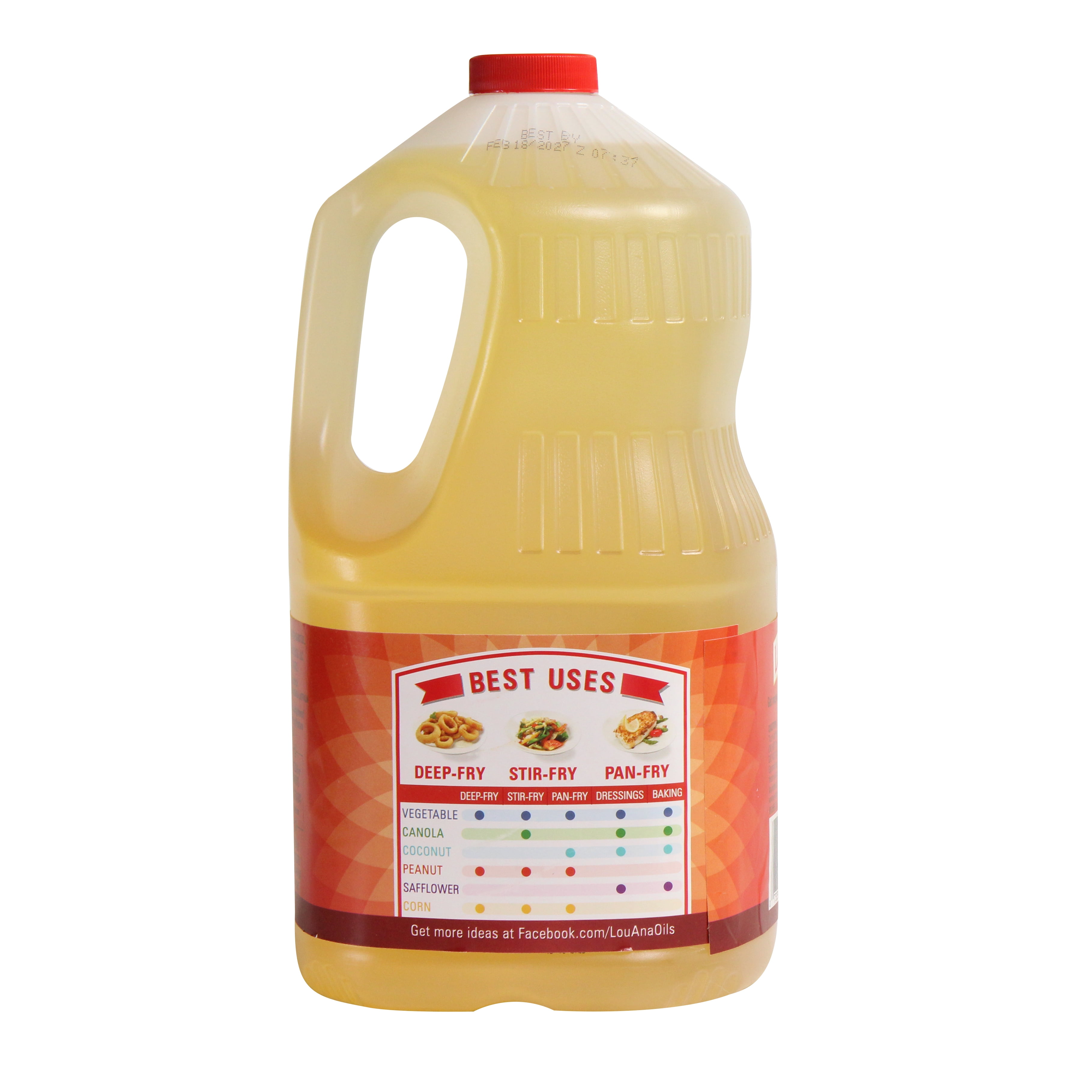 LouAna Pure Peanut Oil for High-Heat Cooking, 128 fl oz