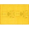thumbnail image 1 of Ahgly Company Indoor Rectangle Abstract Yellow Modern Area Rugs, 6' x 9', 1 of 4