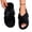 Black, variant on EKVAHL Women's Slippers Soft Open Toe Slippers Cross Band Cozy Plush Home Slippers Indoor Outdoor Slide Slipper