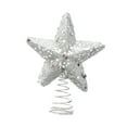 thumbnail image 1 of Adorno de Estrella para La Copa Del árbol de Navidad, Adorno para La Copa Del árbol con Purpurina, para Porche, Salón de Baile, Decoración Navideña, a plata, 1 of 8