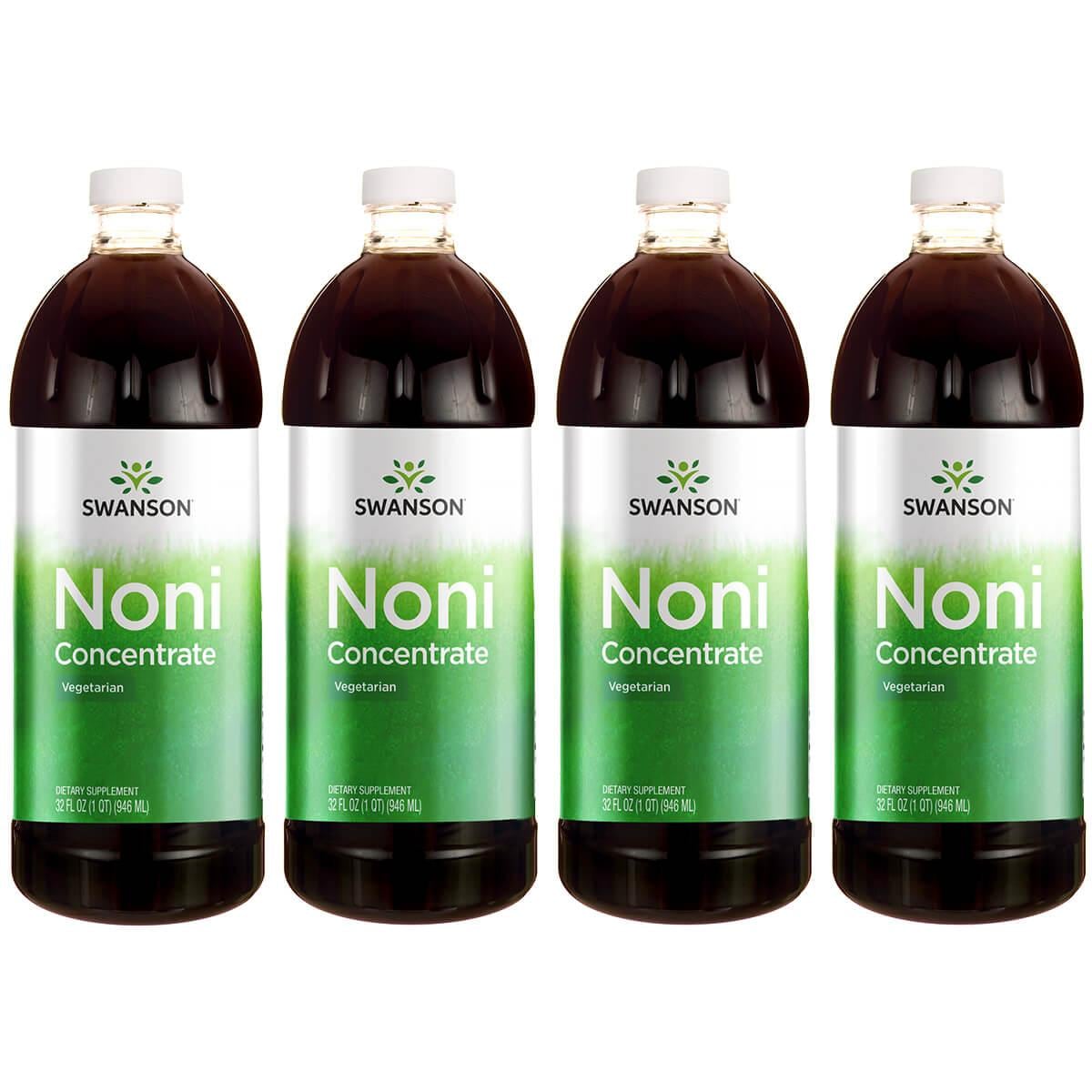 Swanson Noni Concentrate Vegetarian 32 fl oz Liq 4 Pack