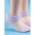 thumbnail image 3 of Dewadbow Toddler Girls Socks Cute Baby Kids Breathable Soft Cotton Lace, 3 of 6