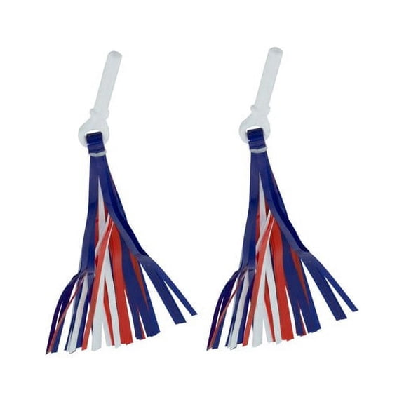 PVC Streamers/Tassels for Bicycle Bike Grips Red/White/Blue