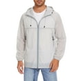 thumbnail image 2 of Men's Rain Jacket with Zipper Pocket, Lightweight Waterproof Raincoat, Mens Jacket for Outdoor Sports Big and Tall Size S-4XL Green, 2 of 9