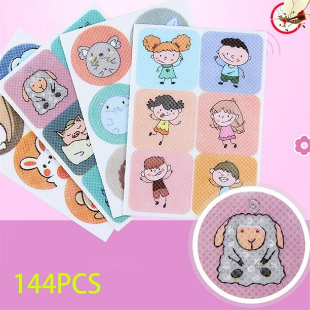 144PCS Cartoon Mosquito Stickers Summer Outdoor For Adults And Children