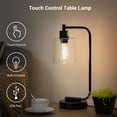 thumbnail image 2 of EDISHINE 2 Pack Touch Table Lamps with USB Ports - Bedside,  Office Lighting, 2 of 7