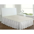 thumbnail image 3 of Fresh Ideas Ruffled Eyelet 18" Bed Skirt, King, White, 3 of 3