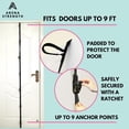 thumbnail image 3 of Door Anchor Strap for Resistance Bands, Multi Loop Door Anchor Fits Up to 9 ft Doors Heavy Duty Door Anchor for Workout Bands, Easy to Install Full Body Home workouts, 3 of 5
