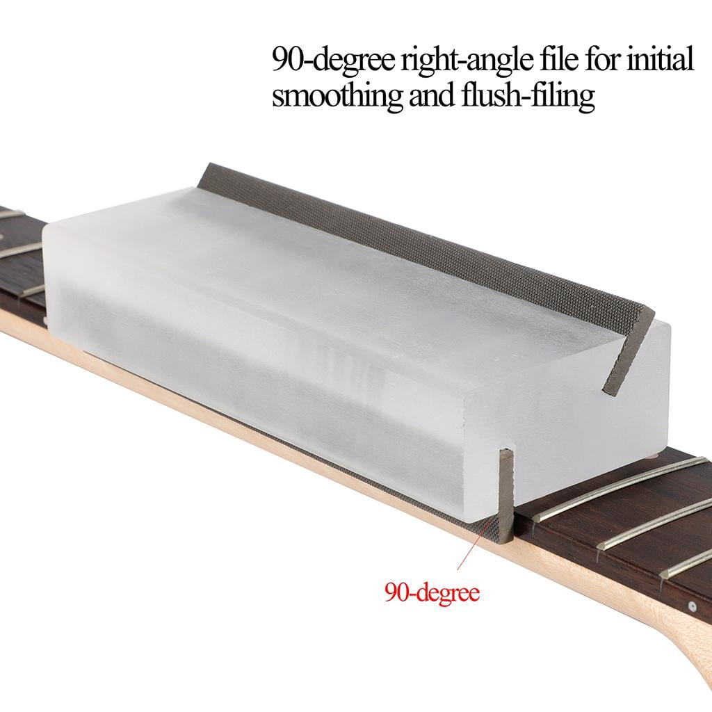 LeeQinersw Fret Beveling File 35 Degrees 90 Degrees End Bevel-Flush Files for Luthier Angle