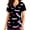 Pink, variant on EGNMCR Halloween Scrub Top Women Tops Short Sleeve V-neck Tops Working Uniform Print With Pocket Blouse Halloween Gifts for Women