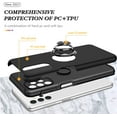 thumbnail image 2 of Case for Samsung A32 5G [Not fit A32 4G], Light Shockproof Protective Cover with Built-in Rotating Holder Kickstand Compatible for Samsung Galaxy A32 5G (Black), 2 of 14