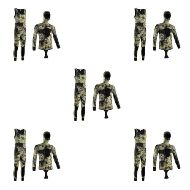 Greeniant Traje completo de camuflaje de neopreno cómodo y cómodo para pesca submarina y natación Traje de pesca submarina 3MM Coral gris XL Type2 NO2