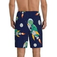 thumbnail image 3 of Bixox Men's Astronaut Dinosaur and Space printed lightweight casual shorts, soft sleep shorts with pockets., 3 of 7