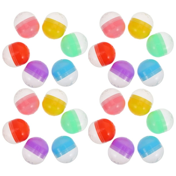 50 cápsulas de plástico redondas vacías para máquinas expendedoras de chicles, cápsulas con forma de garra, contenedores de juguete para regalos de cumpleaños y fiestas de Navidad