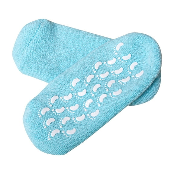 RuiJiao Reusable Moisturizing Gel Socks for Dry Cracked Feet,Soft Cotton and Vitamin E Foot Care, Non-Slip Hydrating Heel Sleeves, Washable Moisturization Socks for Callus and Rough Skin Relief