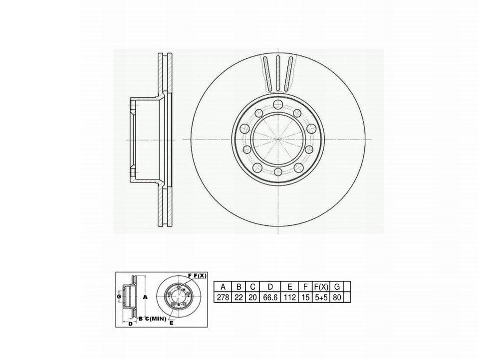 Winstop Brake Rotor, Front WS232407, Mercedes-Benz 280SE 1980-1977