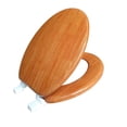 thumbnail image 2 of J&V Textiles Round Toilet Seat With Easy Clean & Change Hinge (Wooden Grain)*, 2 of 4