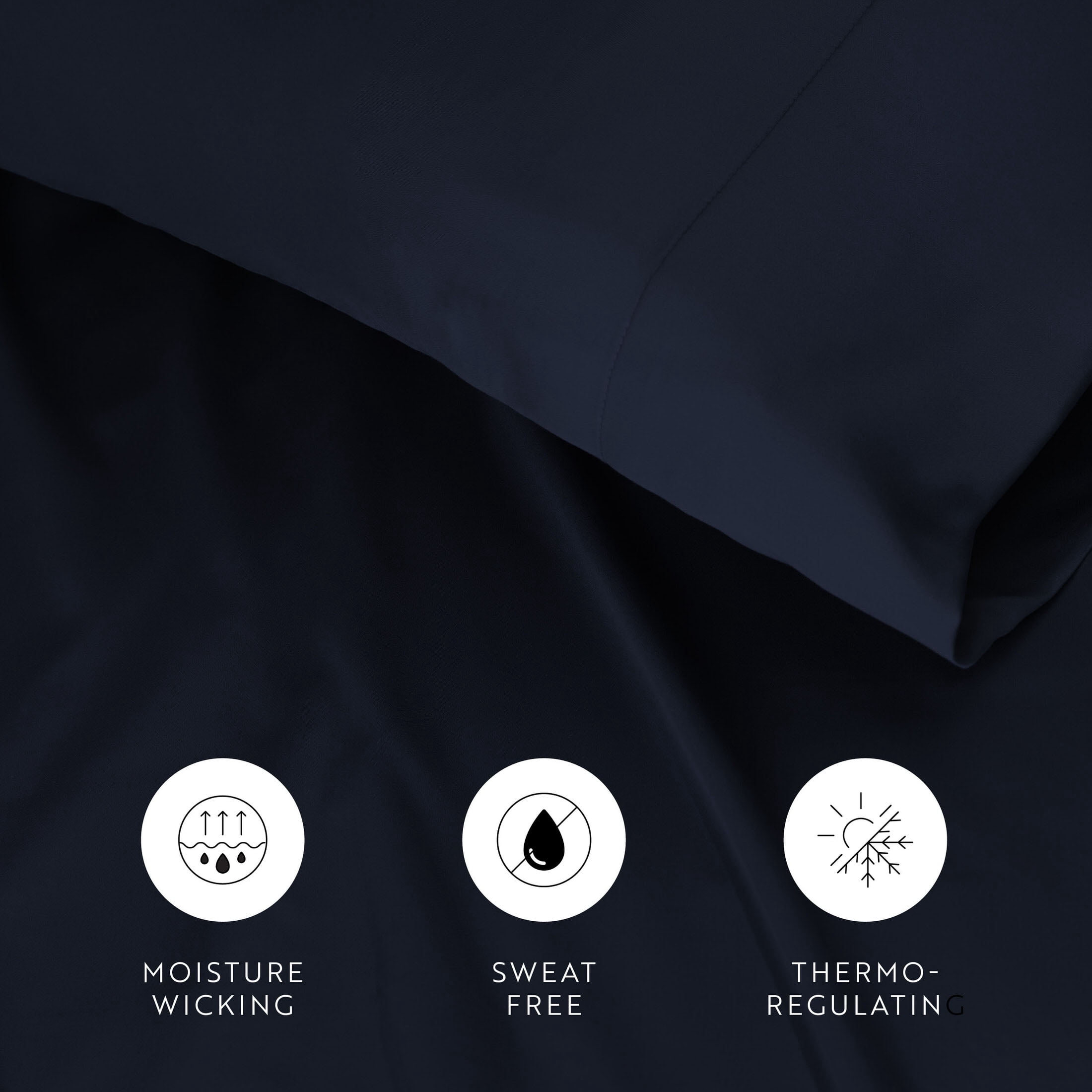Noble Linens Rayon from Bamboo 4 Piece Luxury Bed Sheet Set, Navy, California King