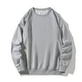 thumbnail image 2 of Hueook Sweatshirts for Men Fall Winter Pullover Hoodies for Mens Plus Size Long Sleeves Round Neck Fashion Loose Casual Blouse Tops with Pocket Casual Sweater Top on Clearance, 2 of 3