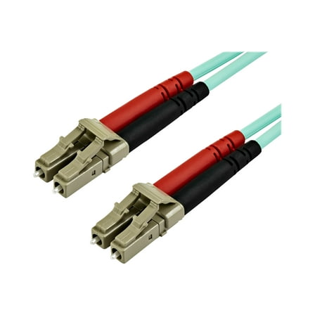 StarTech LC to LC M/M 49.21 ft Duplex Fiber Optic Patch Cable Aqua A50FBLCLC15