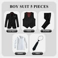 thumbnail image 2 of Boys Suits Slim Fit 5 Pieces, Boys Formal Suit Set Boy Suit, Wedding Suit Ring Bearer Suit, 2 of 4