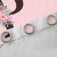 thumbnail image 4 of Erosebridal Teens Spring Garden Rose Blackout Curtains Set of 2 (52x84 Each),Girls Flower P Letter Monogrammed Window Curtains, 4 of 6