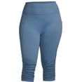 thumbnail image 6 of Under Control Women’s Adult Plus Size Comfortable Seamless Active Ruch Capri Legging Capris, 6 of 7