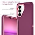 thumbnail image 3 of Petocase for Samsung Galaxy S26 Plus 5G Case,Shockproof Rugged Full Body Protection Heavy Duty Dust/Drop Proof 3-Layer Phone Cover Case,Red Pink, 3 of 7