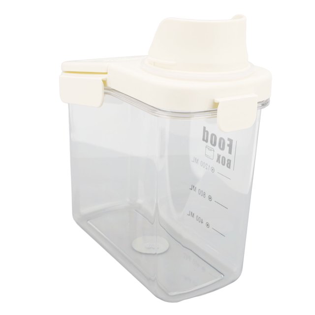 Rice Airtight Dry Food Storage Containers,Rice Storage Bin Cereal Containers Dispenser Rice Storage Bin Cereal Containers Dispenser Clear Food Storage Box Measring Cup for Grain