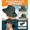 thumbnail image 3 of GearTOP Wide Brim Sun Hat for Men and Women - Mens Bucket Hats with UV Protection for Hiking - Beach Hats for Women UPF 50+ (Army Green, 7-7 1/2), 3 of 10