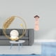 thumbnail image 2 of Escultura de metal con forma de bola de cristal, adorno de interior, estatua para pasillo, chimenea, dormitorio, sala de estar, oficina, niña, resina,, 2 of 8